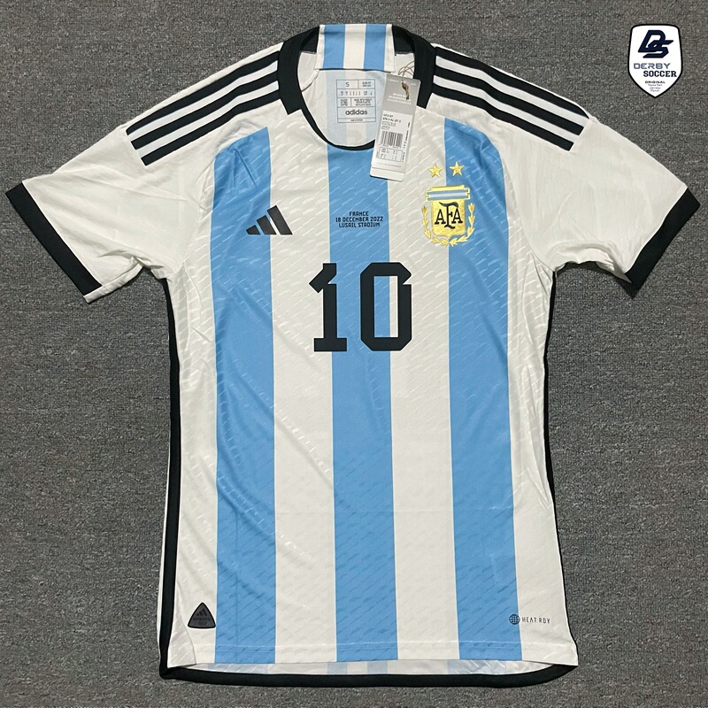 [in Stock] 2022 Argentina World Cup Home Short-Sleeved Player Version Jersey Hf2157