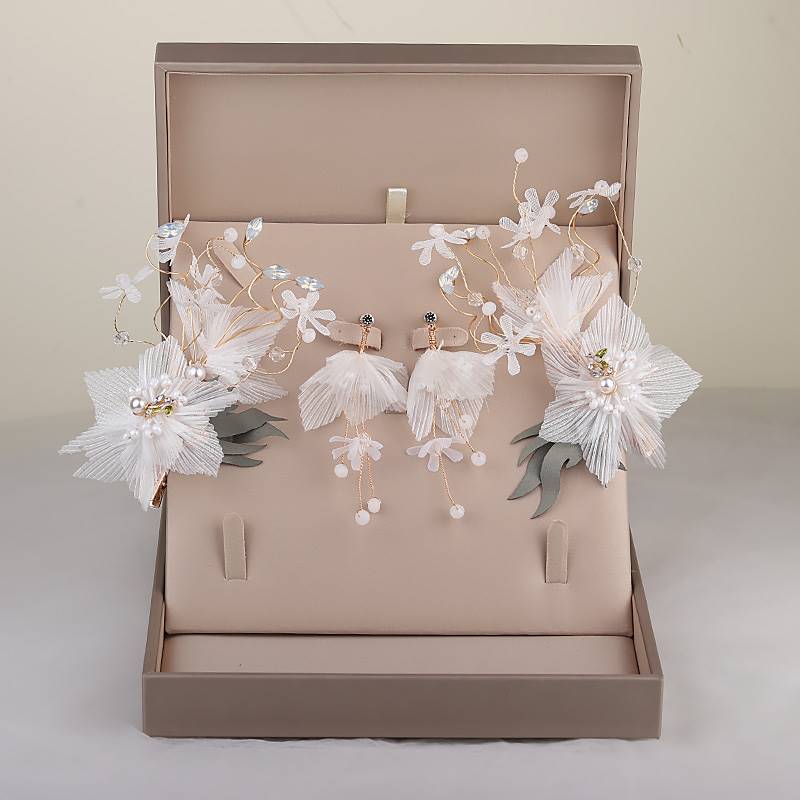 images 10:Bride's headdress matching wedding dress super fairy beauty three-piece suit Korean-style wedding princess simple jewelry