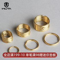 No it round wire brass key ring brief spoon button diy car key bag five gold ornament accessories leather tool material