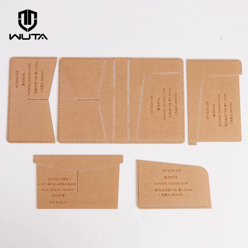 Без этого карта паспортная сумка версия для рисования бумаги -кожа ручной работы, Diy Design Board Leather Tool Wt834
