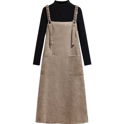 Вельветовое весеннее платье, весенний комплект, юбка, 2025 года, тренд сезона, городской стиль, подходит для подростков