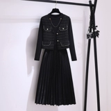 Осеннее платье, осенний лонгслив, комплект, в стиле Шанель, 2025 года, премиум класс