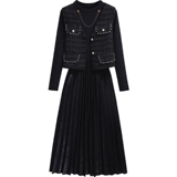 Осеннее платье, осенний лонгслив, комплект, в стиле Шанель, 2025 года, премиум класс