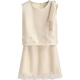 Нарукавники без рукавов, летний комплект, юбка, в стиле Шанель