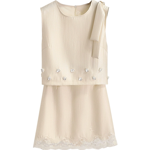 Нарукавники без рукавов, летний комплект, юбка, в стиле Шанель