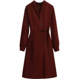 Элитное платье, демисезонный ретро лонгслив, красная юбка, коллекция 2021