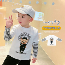 2022 new personality Cubs 100 hitch blouses spring autumn pure cotton children boy boy baby clothes long sleeve t-shirt