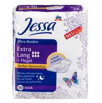 German jessa sanitary napkins soft ultra-thin breathable pure cotton 6 drip night with 10 pieces without fluorescent 31 8cm