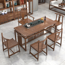 New Chinese tea table and chair combination Solikongfu tea table office tea room tea room furniture Zen whole room custom