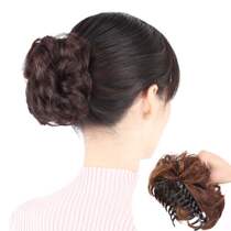 Wig female grab clip Hair circle Hair bag meatball head bud short hair pan head head flower curl hair Nine flowers head ornaments dish hair device
