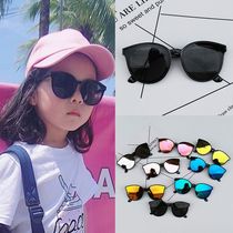 Children sun glasses boys and girls Korean version of anti-ultraviolet baby decoration sunglasses light and comfortable round glasses tide