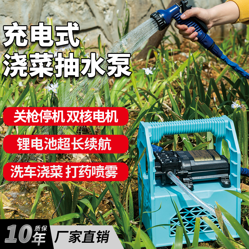 Small rechargeable pumping pump watering vegetable artifact watering machine pumping machine agricultural irrigation home outdoor pastoral self-priming