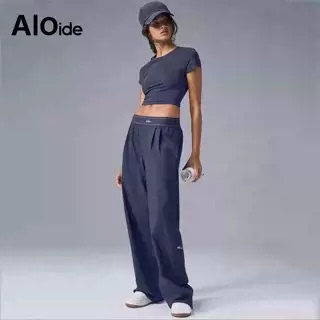 Aloide Pilates Yoga Pants for Women, High-Waisted, Loose, Casual Fitness Long Pants, Outdoor Running Sports Pants for Wearing Outside