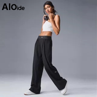 Aloide Pilates Yoga Pants for Women, High-Waisted, Loose, Casual Fitness Long Pants, Outdoor Running Sports Pants for Outerwear