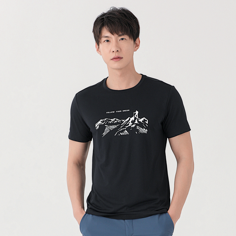 Path finder T - shirts for men and women in spring and summer outdoor elastic air breathable speed printing short sleeves TAJI 81963