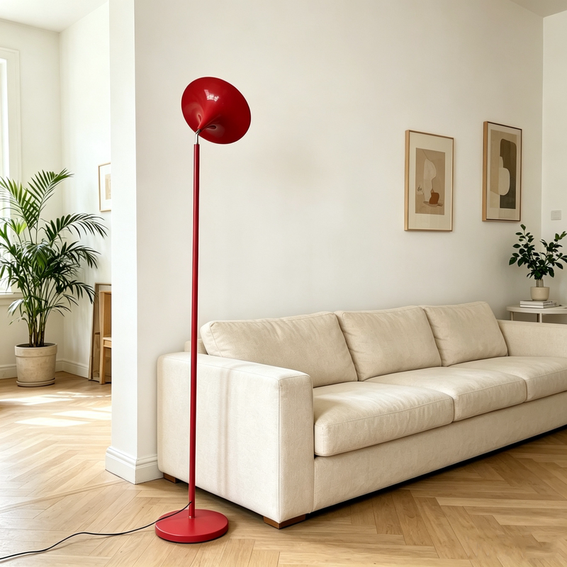 Floor Lamp with Upward Lighting, Simple Nordic Creative Design, Living Room and Bedroom, Ultra-Bright Fill Light, Light Luxury Style, Atmospheric Standing Lamp
