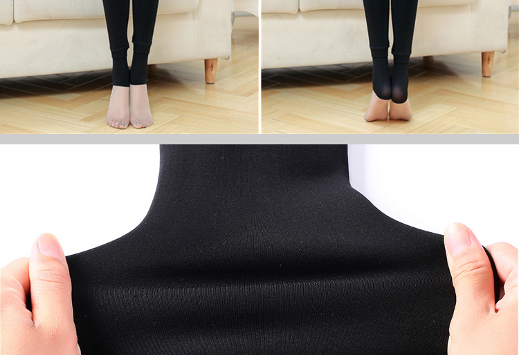 500 gram xà cạp nylon cộng với nhung dày mặc mùa thu đông Các mẫu phụ nữ eo cao bước chân cỡ lớn quần ấm mùa đông quần giữ nhiệt nữ