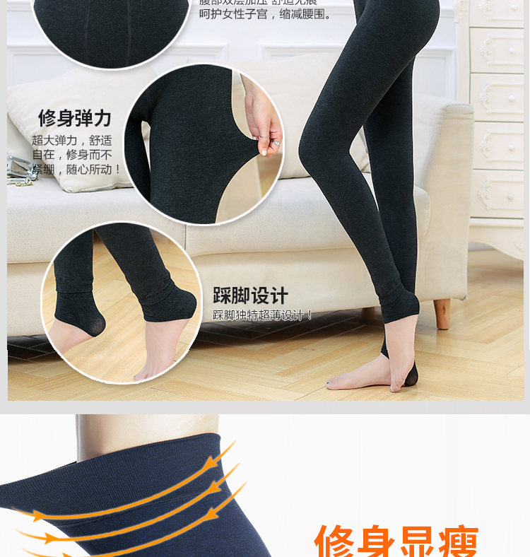 Quần lửng cộng với quần legging nhung nữ mùa thu đông cao eo mập mạp mặc đồ đen cỡ lớn ấm áp bước chân trên quần cotton quần áo nữ mùa hè đẹp