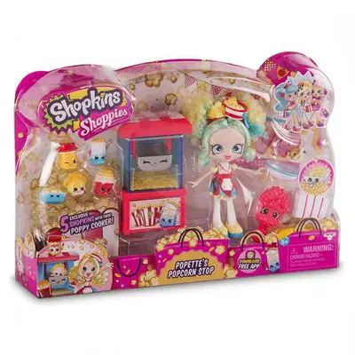 Кукла Shoppies (Shopkins) Shoppies, большая глазастая модная кукла с аксессуарами и игровым набором, 16 см