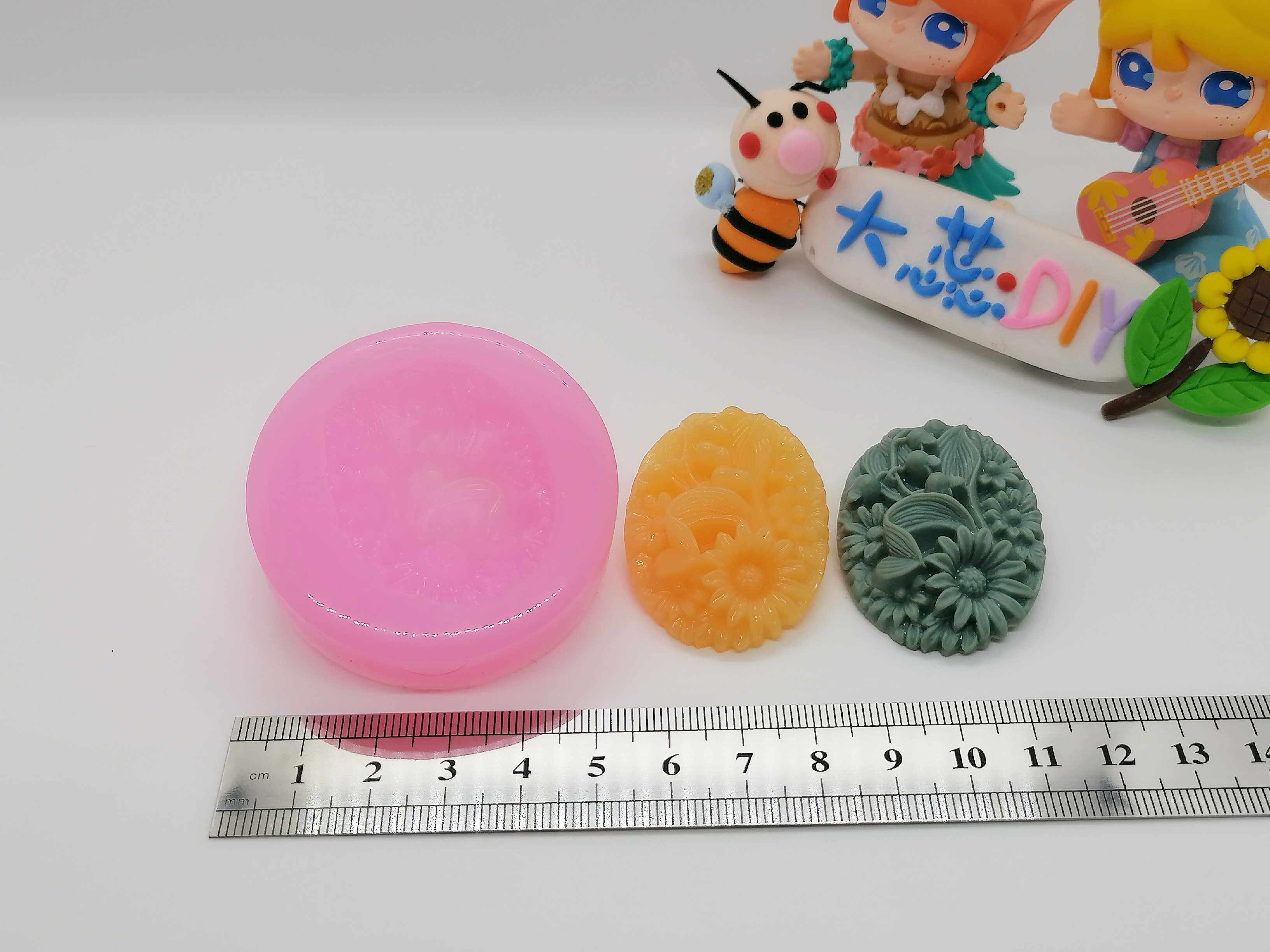 Food-grade silicone flower brand mold DIY fondant baking gypsum clay soft pottery clay resin drip glue handmade soap