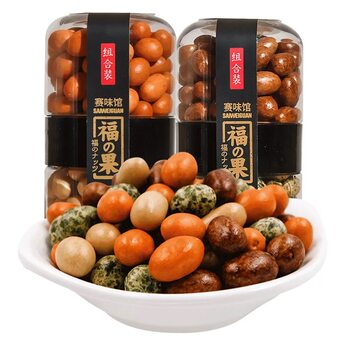 for 2 or More Buckets: Saiweiguan Fuguo Seaweed Sauce-Flavored Peanut Fish Skin Japanese Bean Combination Nut Snacks 280g