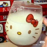 Hello Kitty, стеклянный высококачественный прозрачный вместительный и большой милый стакан