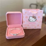 Hello Kitty, японский милый серебряный браслет, серебро 925 пробы, подарок на день рождения
