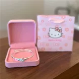 Hello Kitty, японский милый серебряный браслет, серебро 925 пробы, подарок на день рождения