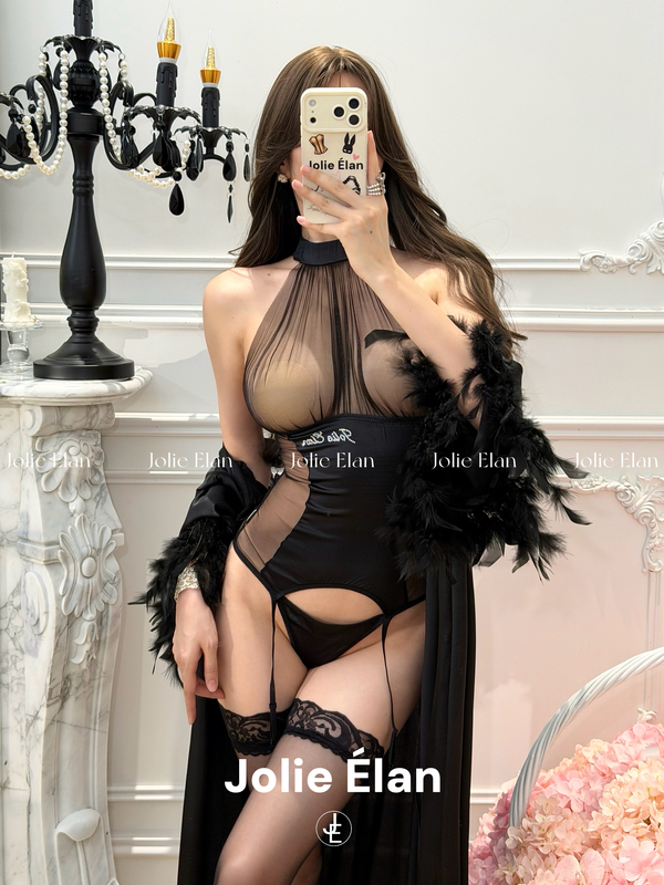 Jolieelan·Gone with the Wind·French-Style Sexy Mature Woman Sparkling Diamond Mesh See-Through One-Piece Lingerie Set Jolieelan·Gone with the Wind·French-Style Sexy Mature Woman Sparkling Diamond Mesh See-Through One-Piece Lingerie Set