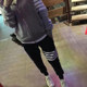 TB couple four-bar loose sweatpants casual pants for women 2024 spring new style Korean style small-footed trousers cotton versatile trendy