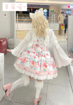 *Strawberry Meow* Chai Huhu Original Handle Picture Lolita National Brand Strap Cute Cabbage Sweet Dress Lolita Sweet Bar