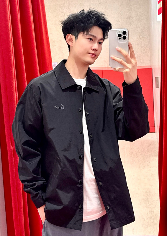 France's Kenzo 26 Autumn and Winter New Men's Signature Pattern Loose-Fit Jacket Buttoned Windbreaker Coat