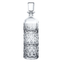 Tchèque BOHEMIA Bohemian cristal verre Double vin étranger brandy Whisky Wine Bottle Decanter Decanter