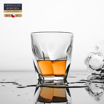 Czech BOHEMIA original Imported Whisky Cup Crystal Glass Thick WINE GLASS ROSE SERIES HIGH END