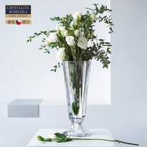Czech BOHEMIA imported crystal glass tall vase fashion light luxury living room floor-to-ceiling large simple modern