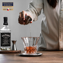Czech BOHEMIA original imported crystal whiskey cup High-grade foreign wine glass spirits brandy flat cup