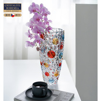 Bohemian Import Crystal Glass Nordic Light Lavish Flower Arrangement Living Room With Colorful Vase Decoration Handpainted