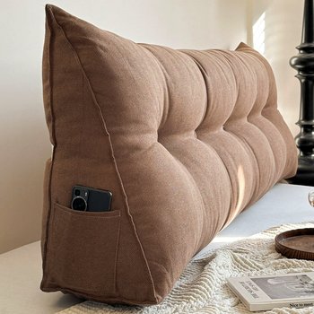 Ximengju japanese minimalist tatami soft bag ins nordic bedside cushion solid color large back bed long pillow