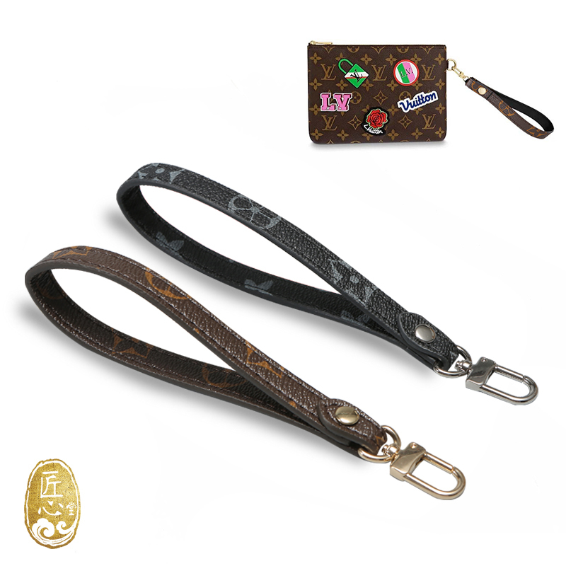 Craftsmanship and Durability: L-Style Vintage Clutch Bag with Wrist Strap, Leather Handbag with Interchangeable Hardware Accessories