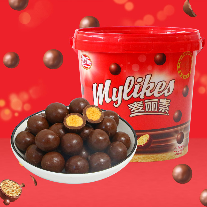 Boglia Merritin Sandwich Chocolate 168g buckets of juguri Crisp Hearts Send Girlfriend children to bake bulk snacks