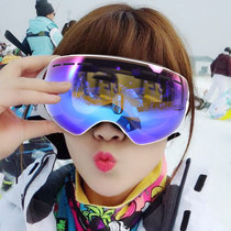 Professional Unisex Anti Fog Ski Goggles Large Spherical Wide Angle Kids Climbing Night Vision Mirrors Clip Night Vision Mirrors