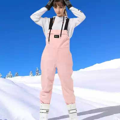 Snowboard baby bag pants women's double board waterproof windproof and warm one-piece snow village men's breathable and wear-resistant snow ski pants