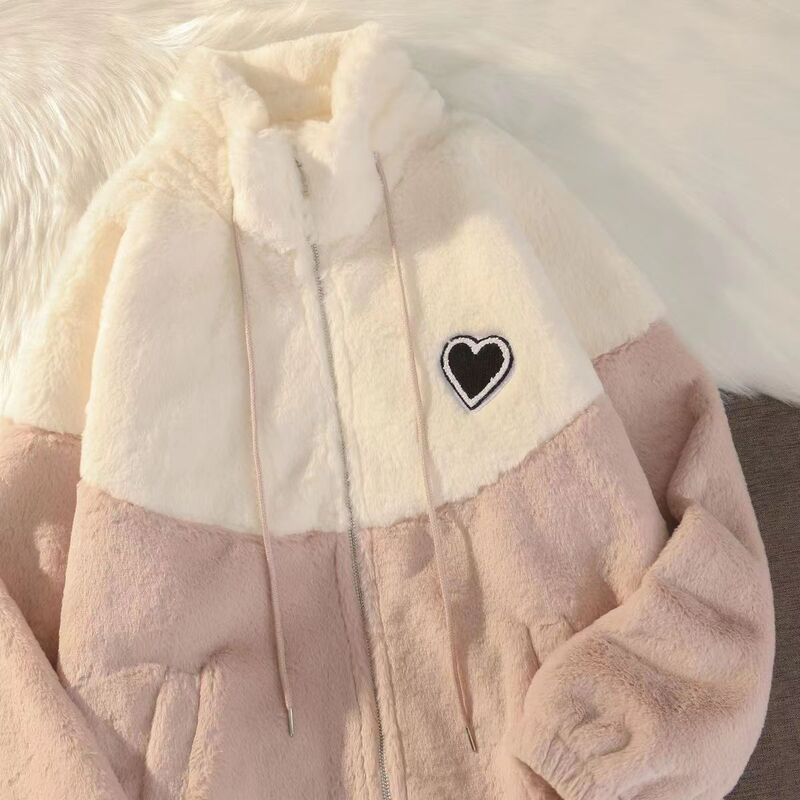 Fleece-Lined Thick Coat for Women, 2026 Autumn and Winter New Style, Loose and Versatile, Lamb Wool Fur Integrated Cotton Coat, Trendy Fleece-Lined Thick Coat for Women, 2026 Autumn and Winter New Style, Loose and Versatile, Lamb Wool Fur Integrated Cotton Coat, Trendy