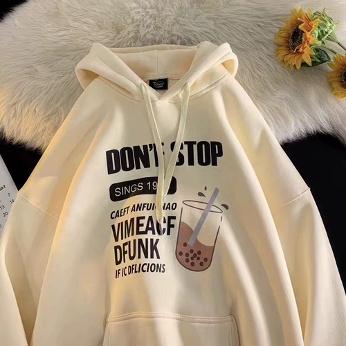 Брендовая осенняя утепленная толстовка для школьников, куртка, оверсайз, в корейском стиле