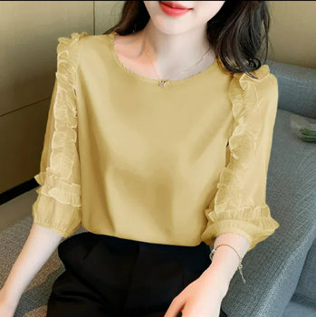 ເສື້ອ chiffon ພາກຮຽນ spring, ແບບຮ້ອນໃນພາກຮຽນ spring ຕົ້ນ, ງາມແລະ stylish