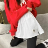 Толстовка, защитная юбка, штора, демисезонная белая юбка в складку