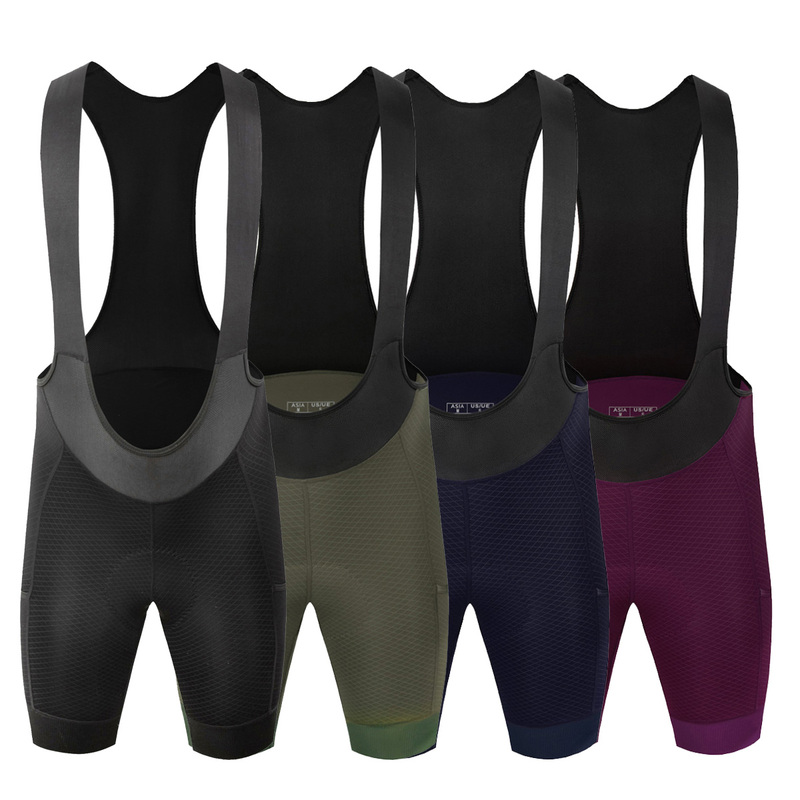 Summer Men's Cycling Bib Shorts Nylon High-Elastic Cycling Pants Bicycle Riding Pants Road Bike Equipment