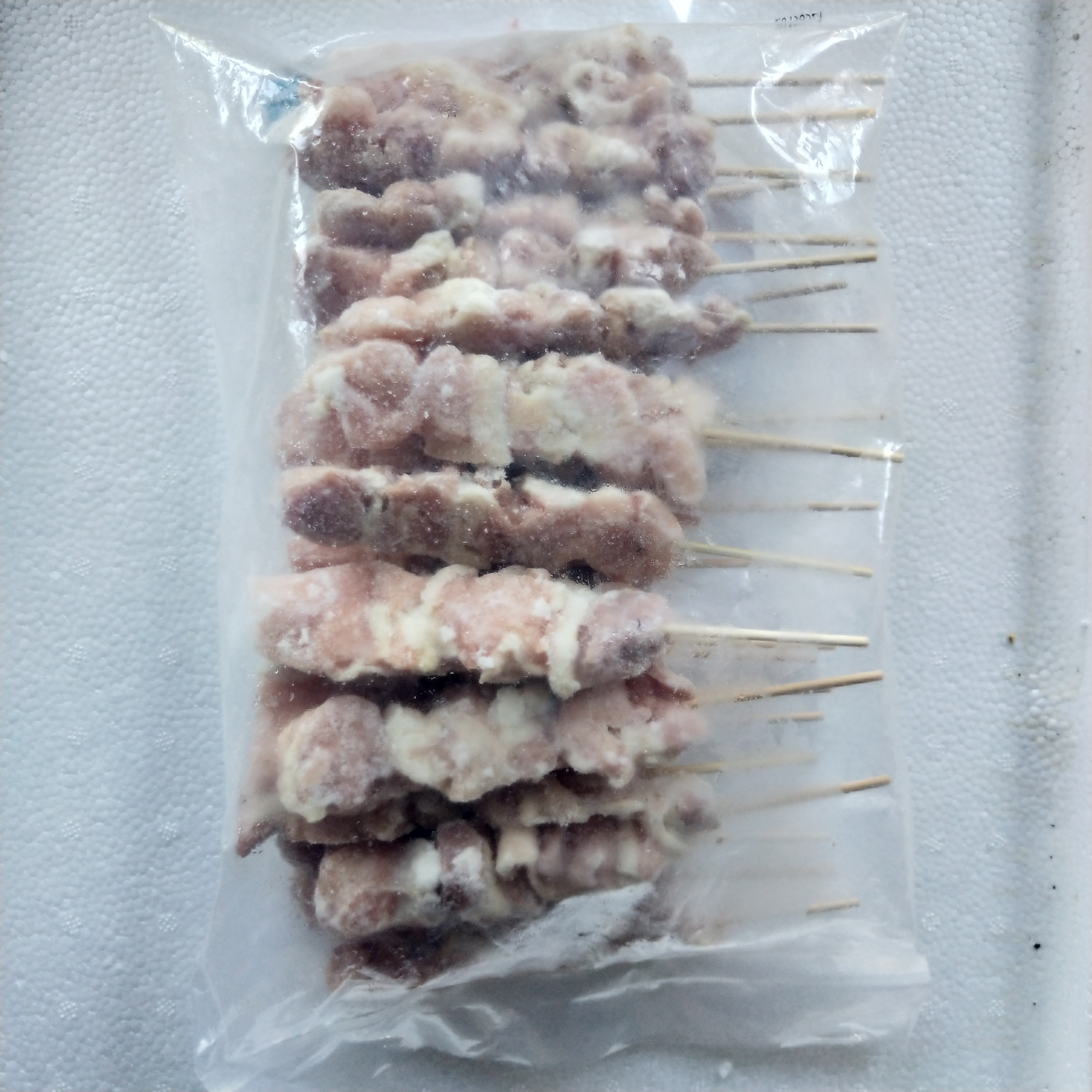 Frozen chicken thigh skewers barbecue skewers outdoor barbecue food ingredients teppanyaki 1 bag 1kg25 skewers