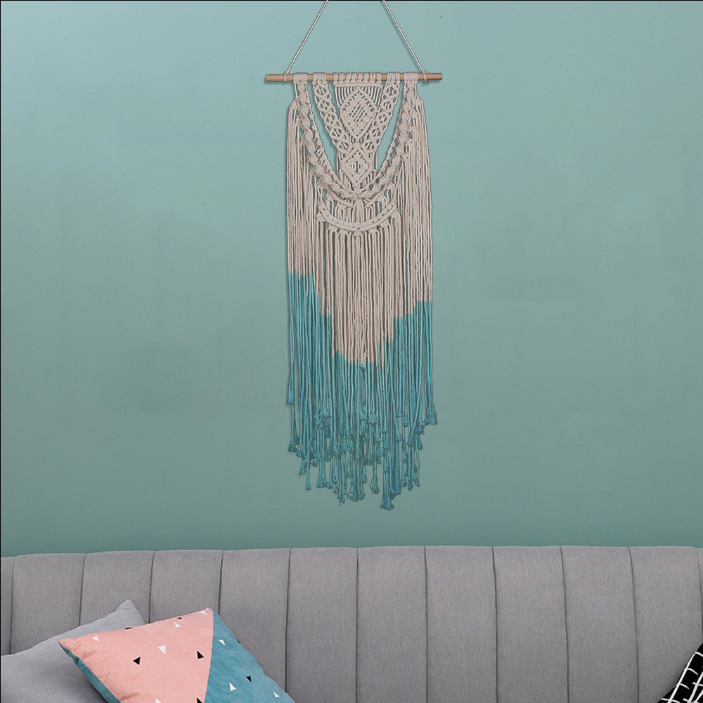 thảm dệt tay ins Bắc Âu Bed Bohemian nhuộm bông và bữa sáng vải tấm thảm treo phần mềm nghệ thuật trang trí cài đặt - Tapestry thảm treo tường phòng khách