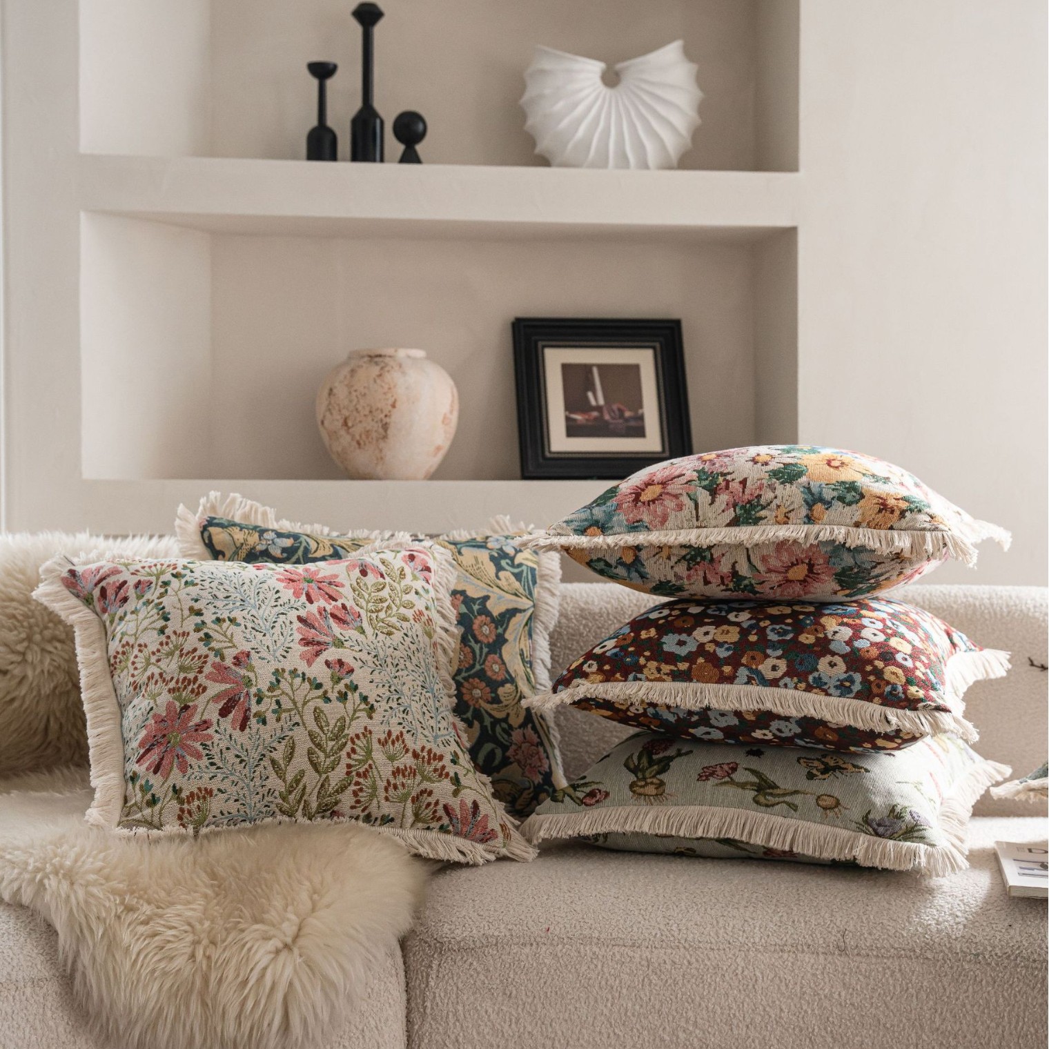 American country retro style cotton and linen pillow cushion